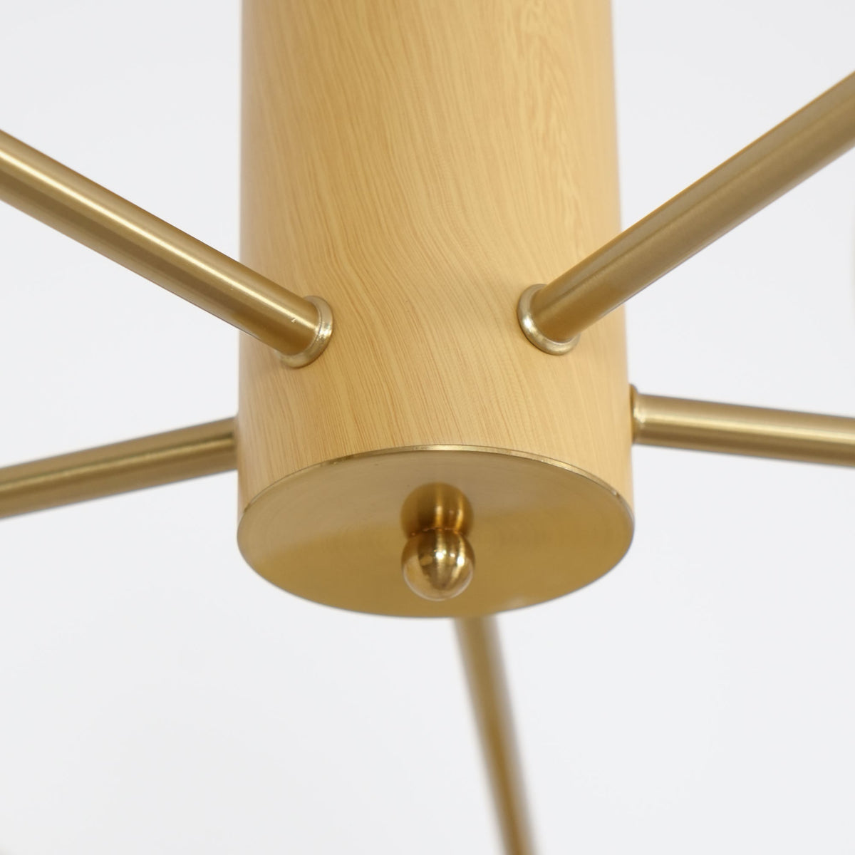 Nova Persimmon Glass Chandelier Brass Arm Ceiling Light