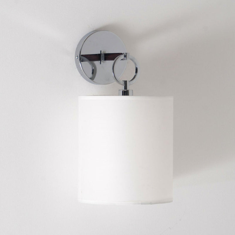 Cotheor Circle Brass Sconce Wall Lamp Fabric Shade