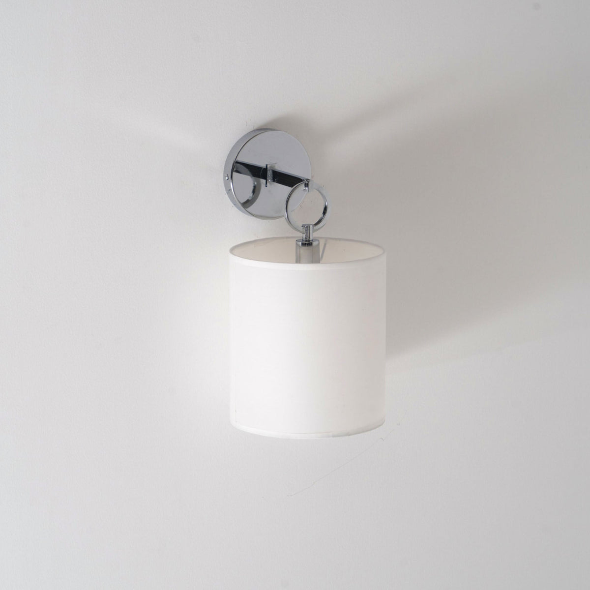 Cotheor Circle Brass Sconce Wall Lamp Fabric Shade