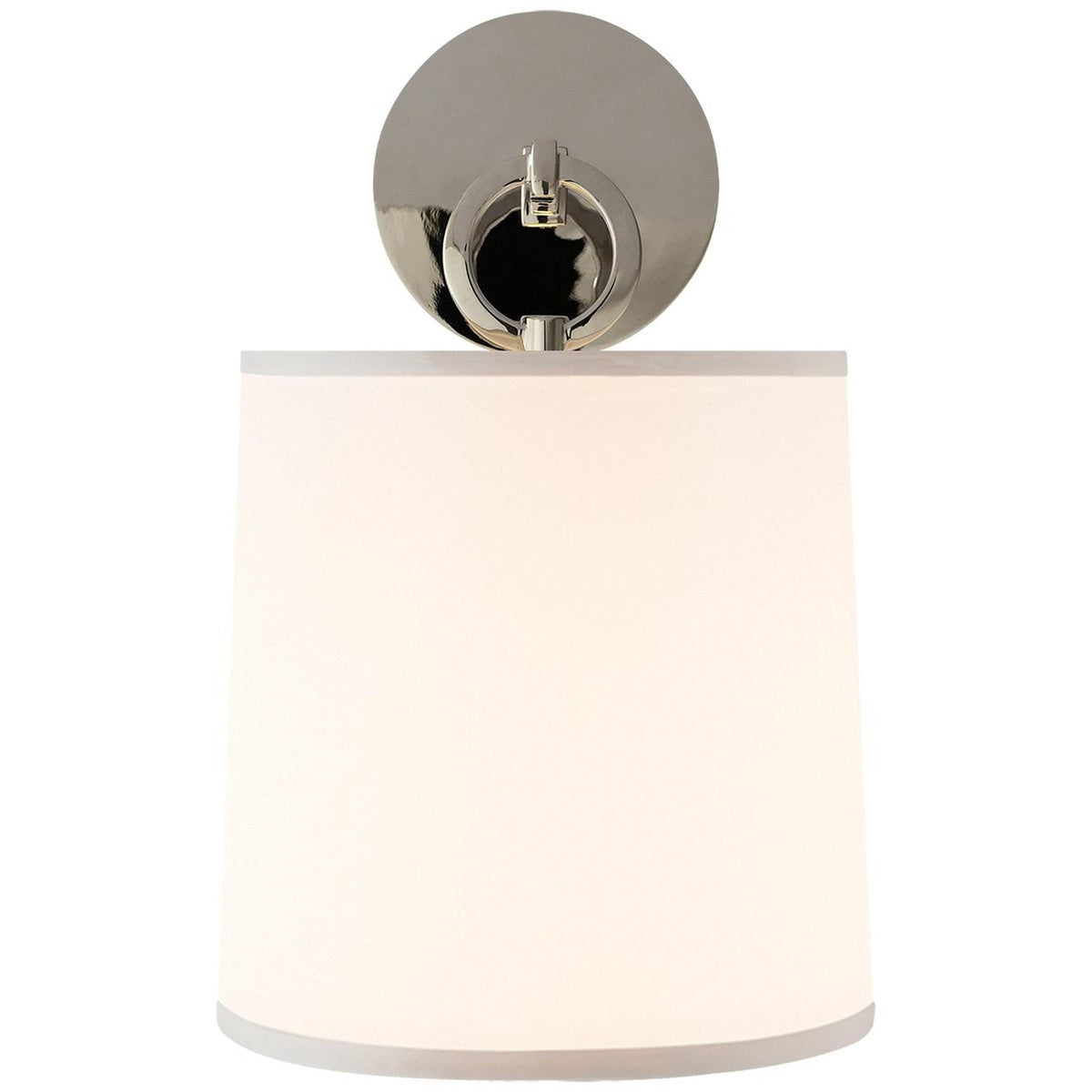 Cotheor Circle Brass Sconce Wall Lamp Fabric Shade