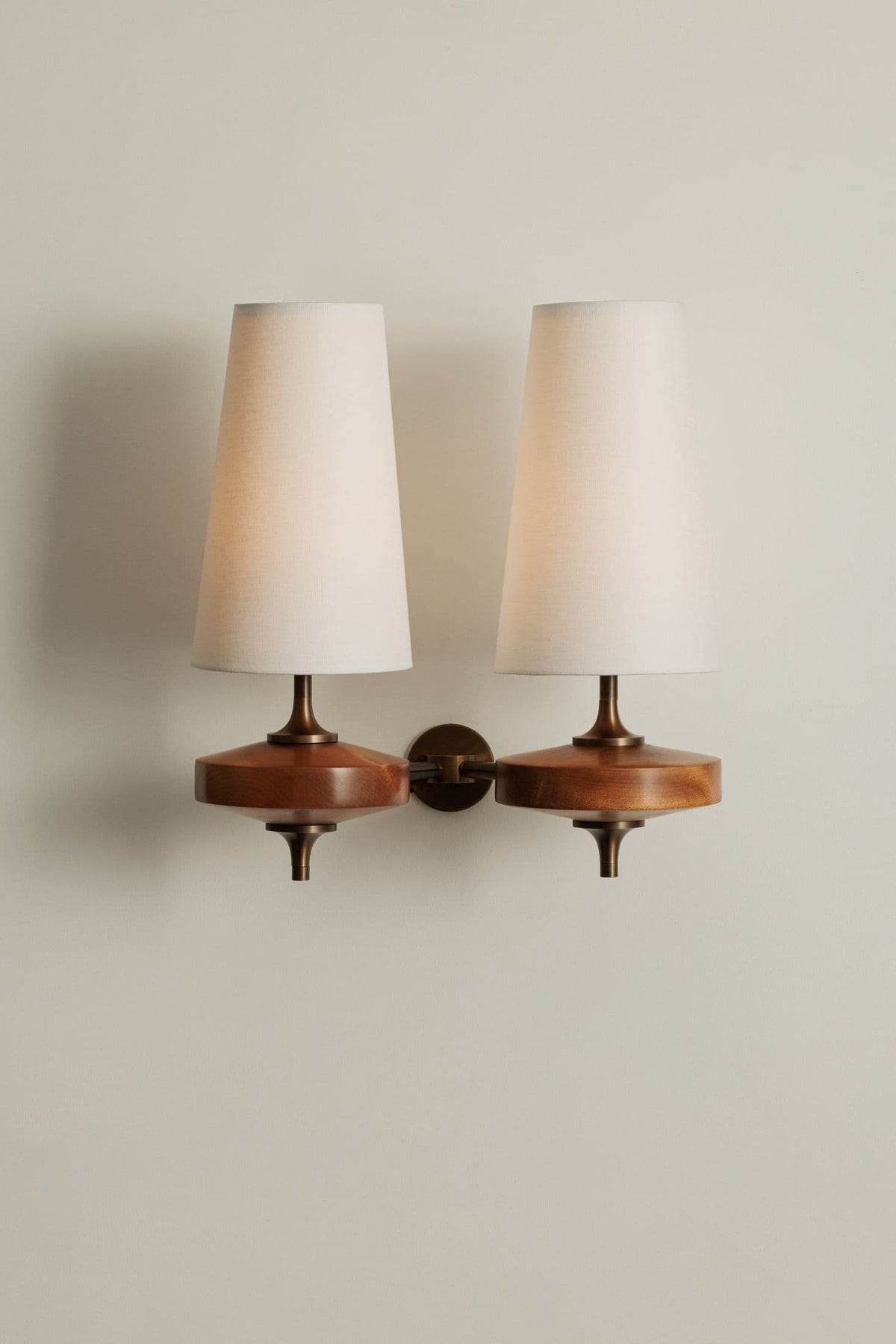 Nydorisra Vintage Antique Brass Wall Lamp Fabric Shade