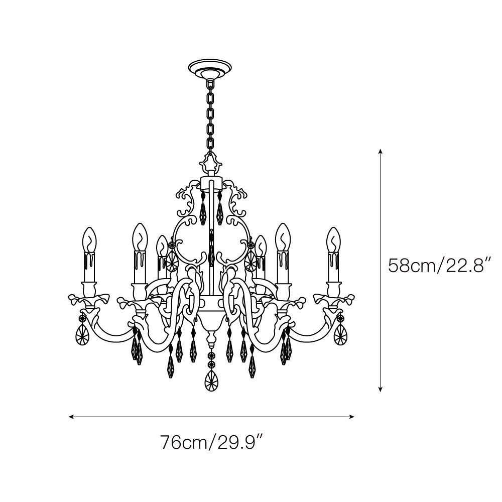Olrinila Postmodern Brass Crystal Chandelier Multi-Head