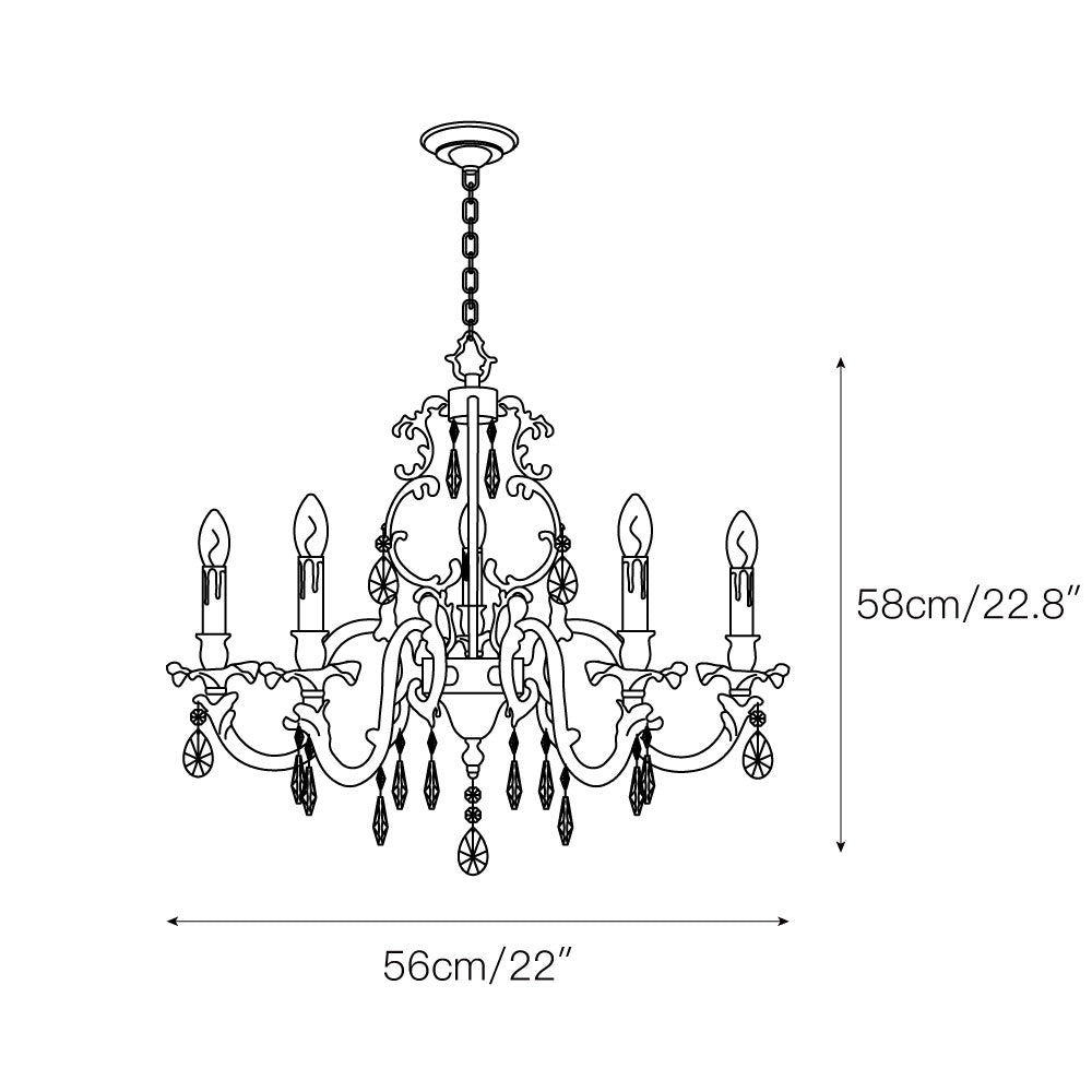 Olrinila Postmodern Brass Crystal Chandelier Multi-Head