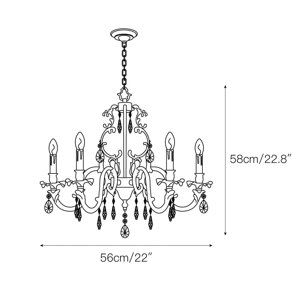 Olrinila Postmodern Brass Crystal Chandelier Multi-Head