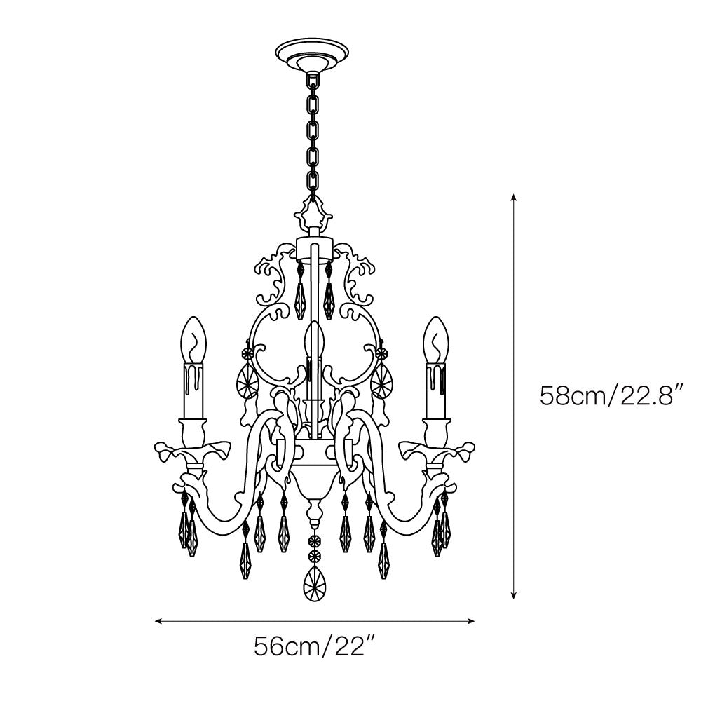 Olrinila Postmodern Brass Crystal Chandelier Multi-Head