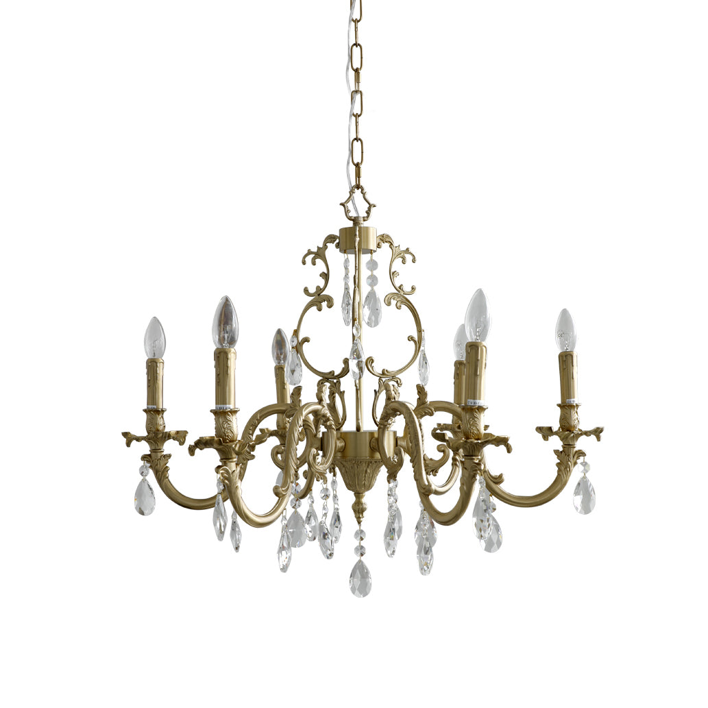 Olrinila Postmodern Brass Crystal Chandelier Multi-Head