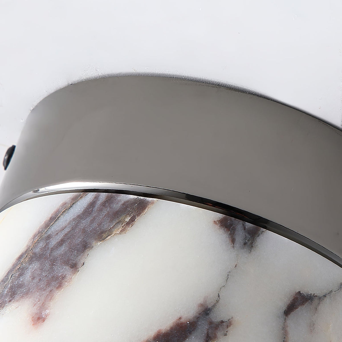 Ivinir Round Marble Ceiling Lamp Compact Flush Mount