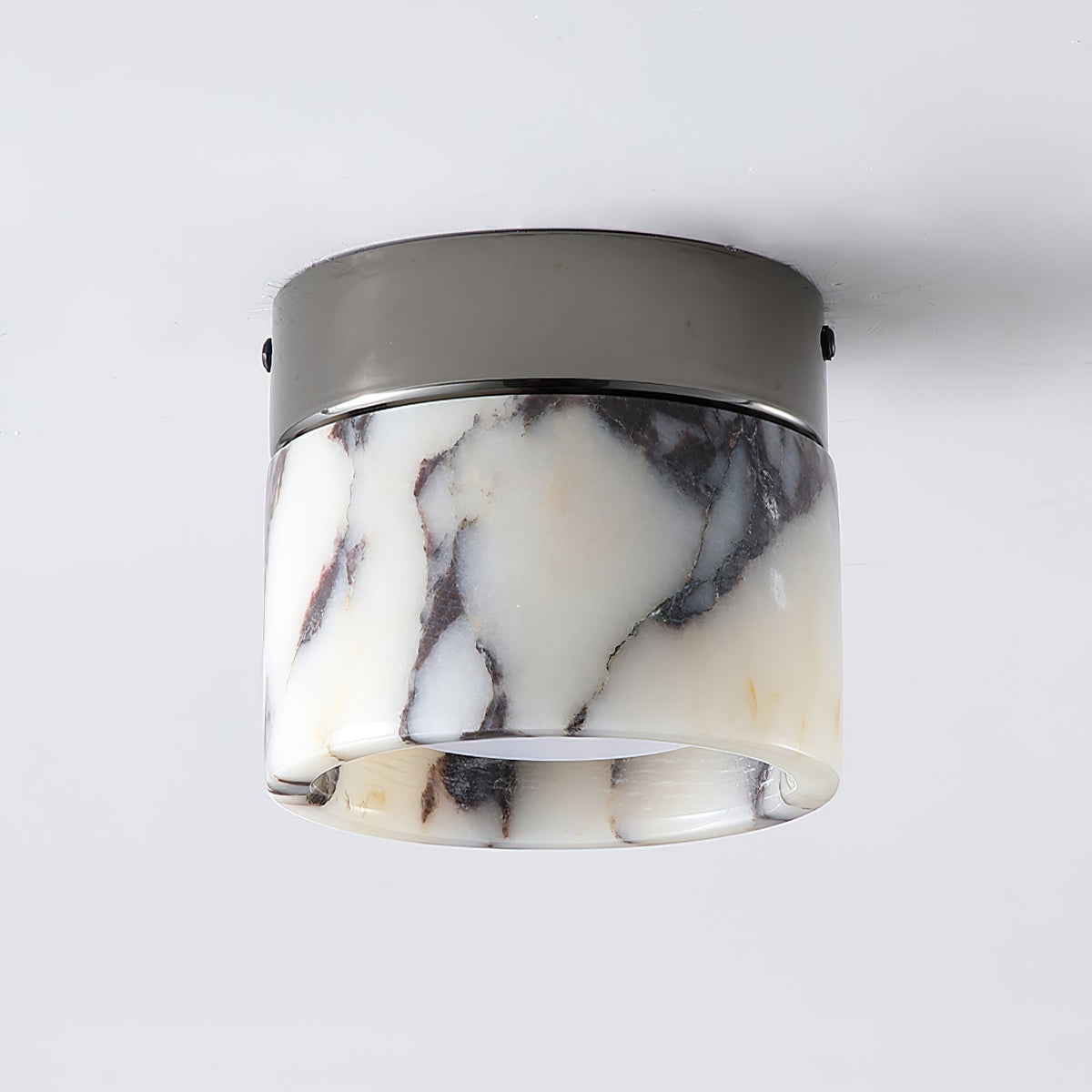 Ivinir Round Marble Ceiling Lamp Compact Flush Mount