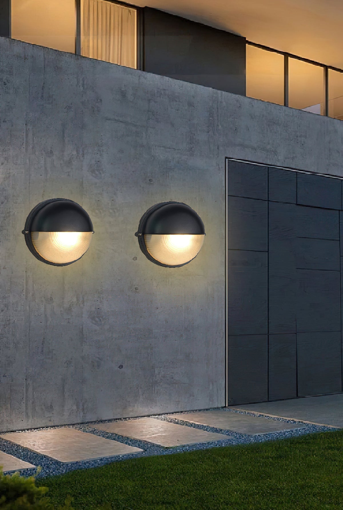 Olcarila Vintage Outdoor Wall Sconce Aluminum Glass Lamp