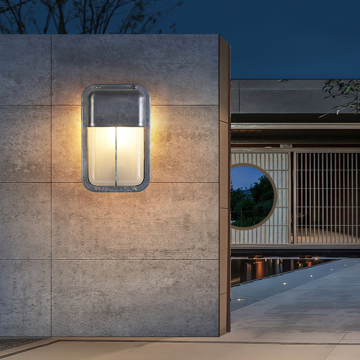 Olcarila Vintage Outdoor Wall Sconce Aluminum Glass Lamp