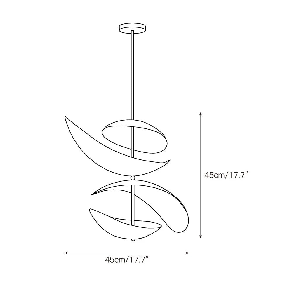 Unorara Nordic Floating Layered Metal Pendant Lamp LED